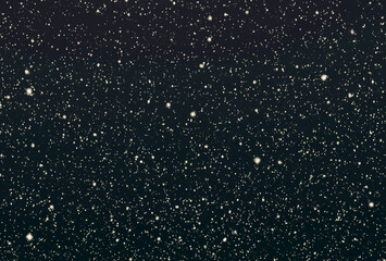 real snow background black abstract texture, snowflakes falling in the sky, overlay on any object