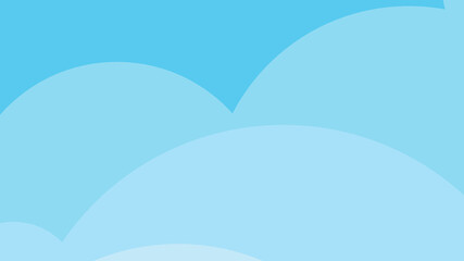 Blue sky background with cartoon clouds illustration.