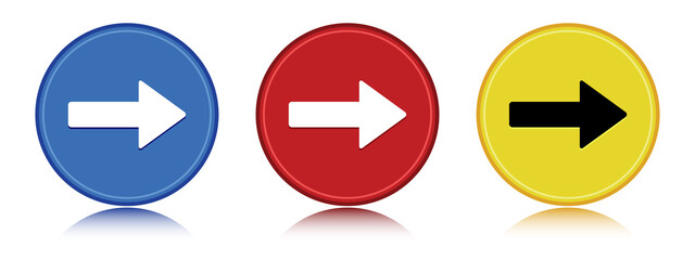 Next arrow icon flat round button set illustration