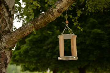 Birdhouse in Luhacovice city park, Moravia, Czech republic