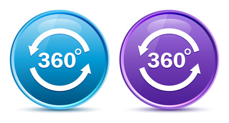 360 degrees rotate arrow icon sleek soft round button set illustration