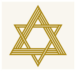 Triangle linear vector symbol isolated on white background, sacred geometry ancient sign, logo or emblem.