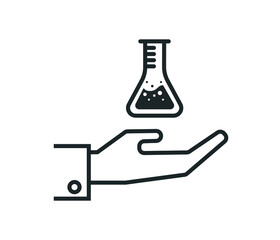 Chemistry Vector Line Icon. Simple Thin Line Icon, Premium Quality Design Element