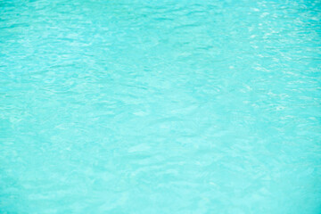 Abstract beautiful ripple wave and clear turquoise water surface in swimming pool, Turquoise or blue water wave for background and abstract