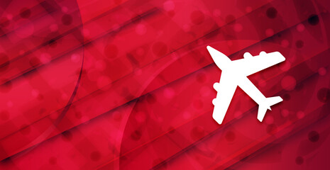 Plane icon colorful shiny abstract banner background illustration