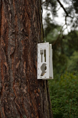 Birdhouse in Luhacovice city park, Moravia, Czech republic