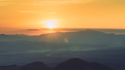 Obraz premium sunrise over the mountains