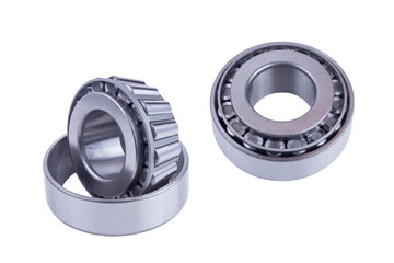 truck roller bearing on white background isolated. Part of the car
