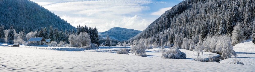 Lieu-dit Le Rudlin, dans la vallée de la Haute-Meurthe, Vosges, France