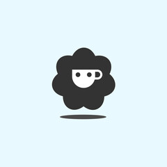 abstract sheep logo. goat icon