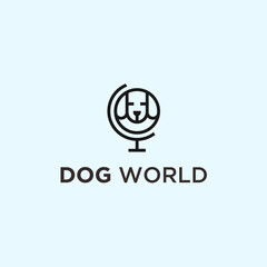 abstract pet logo. world icon
