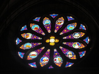 stained glass window in church