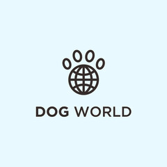 abstract pet logo. world icon