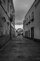 narrow street São Braz Algarve Portugal 
