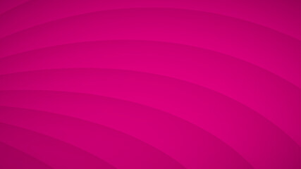 Abstract background of wavy curved stripes with shadows in pink colors