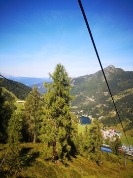 Blick aus der Gondel Richtung Zauchensee