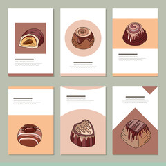 Set with different food templates.