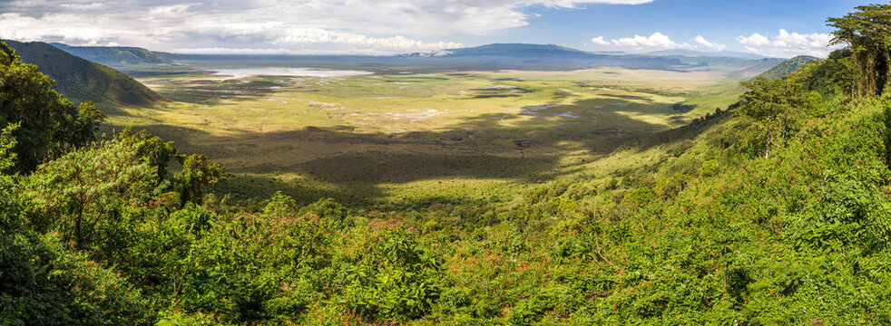 Panoramic view of the Ngorongoro Conservation Area, Tanzania