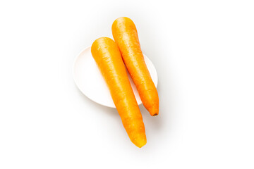 Carrots on a white background