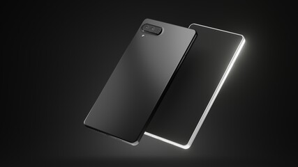 schwarzes Mobiltelefon, Illustration