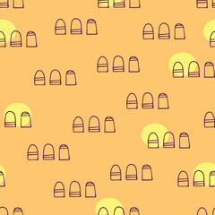 Simple pattern with mountains, graphic mountains doodle