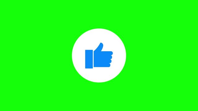 LIKE BUTTON ON GREEN SCREEN	