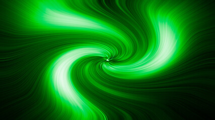 Green swirl fractal with abstract lighting