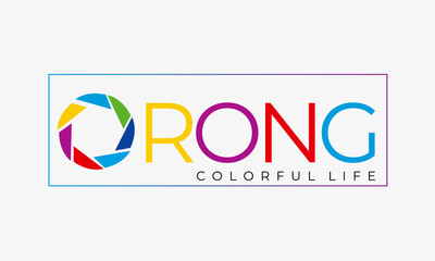 multicolor logo design . colorful logo.