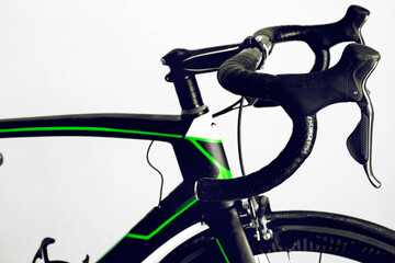 details bicycle chain wheel, frame, steering wheel