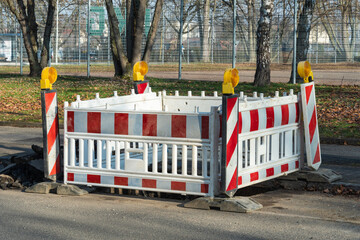 Baustelle an einer Straße
