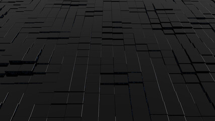 Abstract black cubes background. Concept data technology