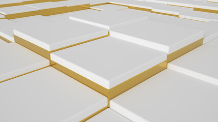 Abstract white cubes background. Concept data technology.