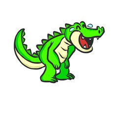 Krokodil Alligator Kaiman grün lusitg