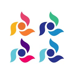Spiral colorful company logo symbol