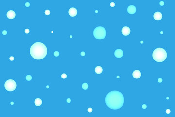 Memphis style polka dots on blue background.