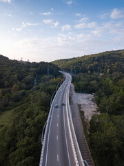 highway in the mountains. Sochi