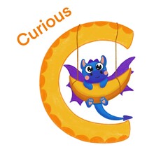 Letter C with a dragon