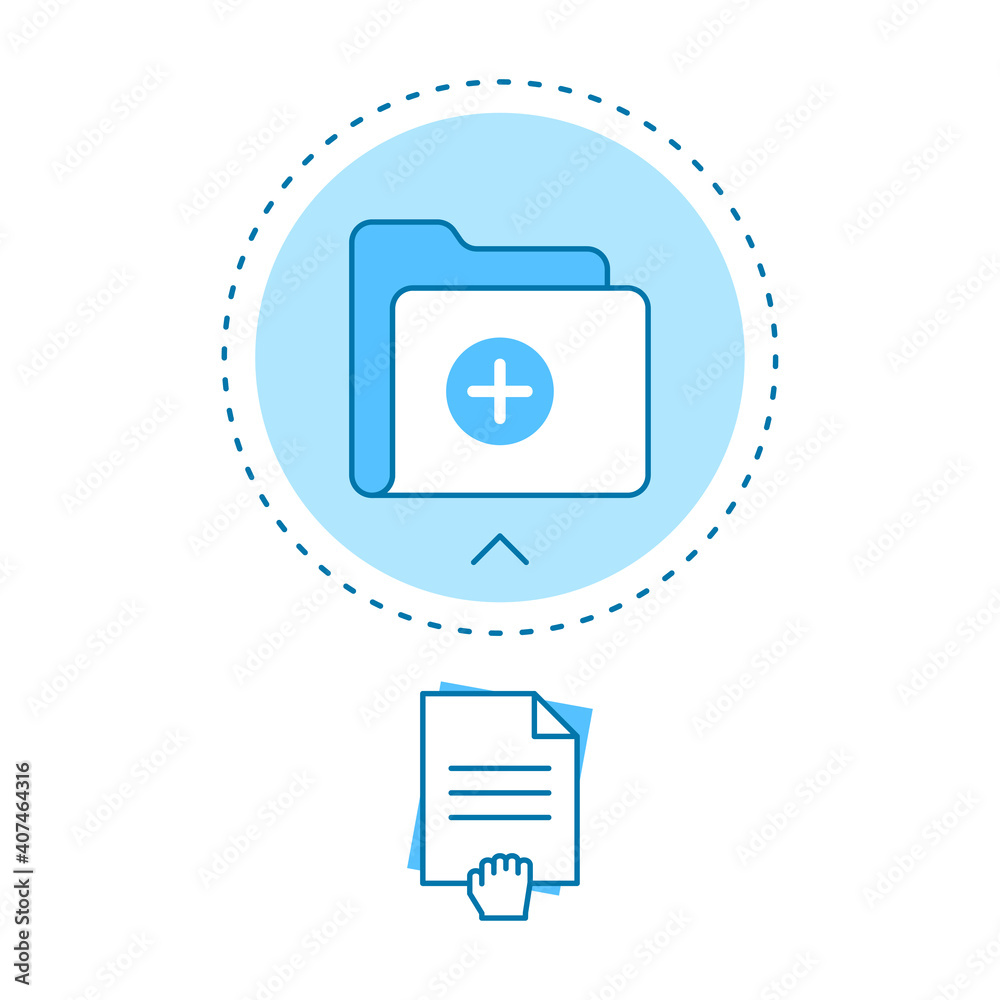 Poster drag and drop files to upload concept illustration flat design vector eps10. folder empty state icon