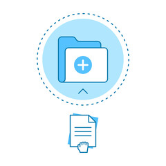 Fototapeta premium drag and drop files to upload concept illustration flat design vector eps10. folder empty state icon ui