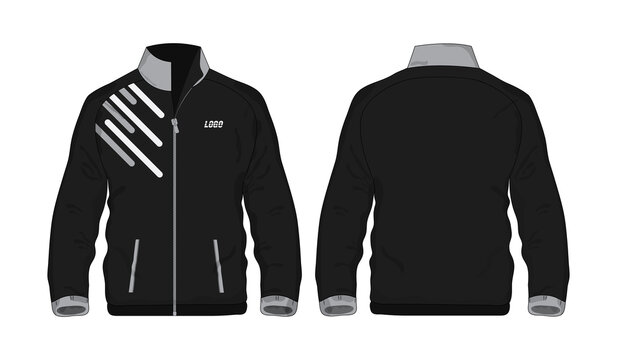 Sport Jacket grey and black template for design on white background. Vector illustration eps 10.