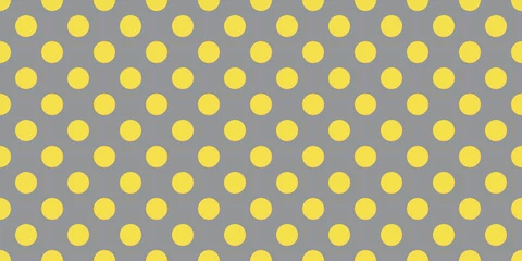 Leuchtendes gelbes und ultimatives graues nahtloses Tupfenmuster © Thomas Dutour
