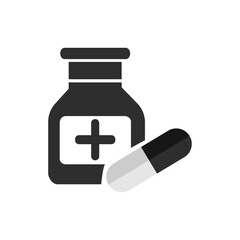 drug, vaccine icon, vector illustration