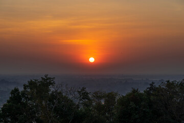 Sunset in the mountains. 