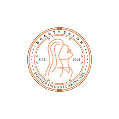 Vintage Retro Beauty Baked Cosmetics Label Sticker Logo Design