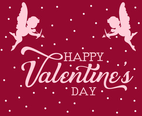 Happy saint valentine's day.angle symbol.holiday romantic.love