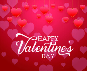 Fototapeta na wymiar Valentine's day concept background. Vector illustration. red hearts. 14 February