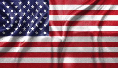 Fototapeta premium flag wave close up. Full page flying flag. Highly detailed realistic 3D rendering