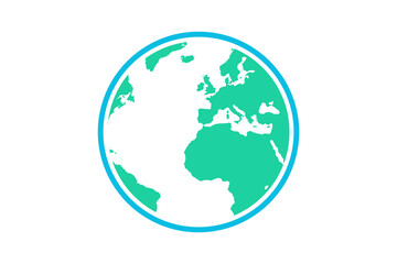 Planet earth flat icon symbol