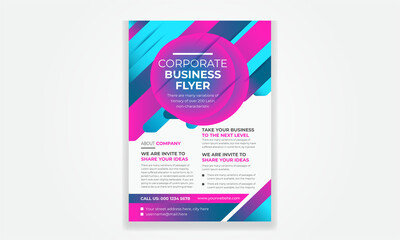 Professional business flyer template Vector