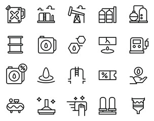 Simple set of oil vector on white background.
